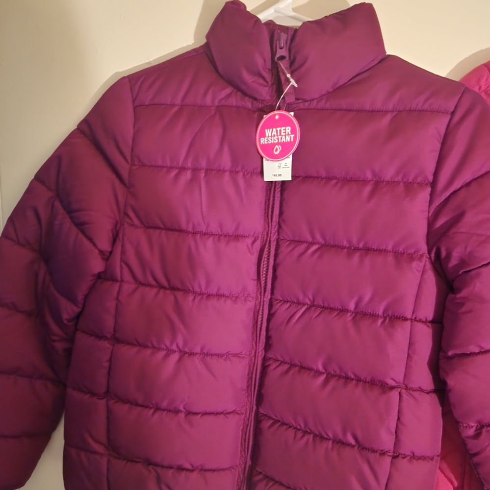 The Children's Place Water-Resistant Plum Puffer Jacket